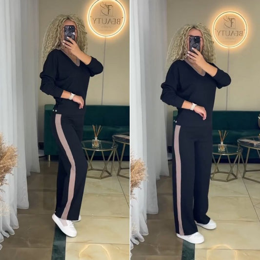 Completo primavera con scollo a v